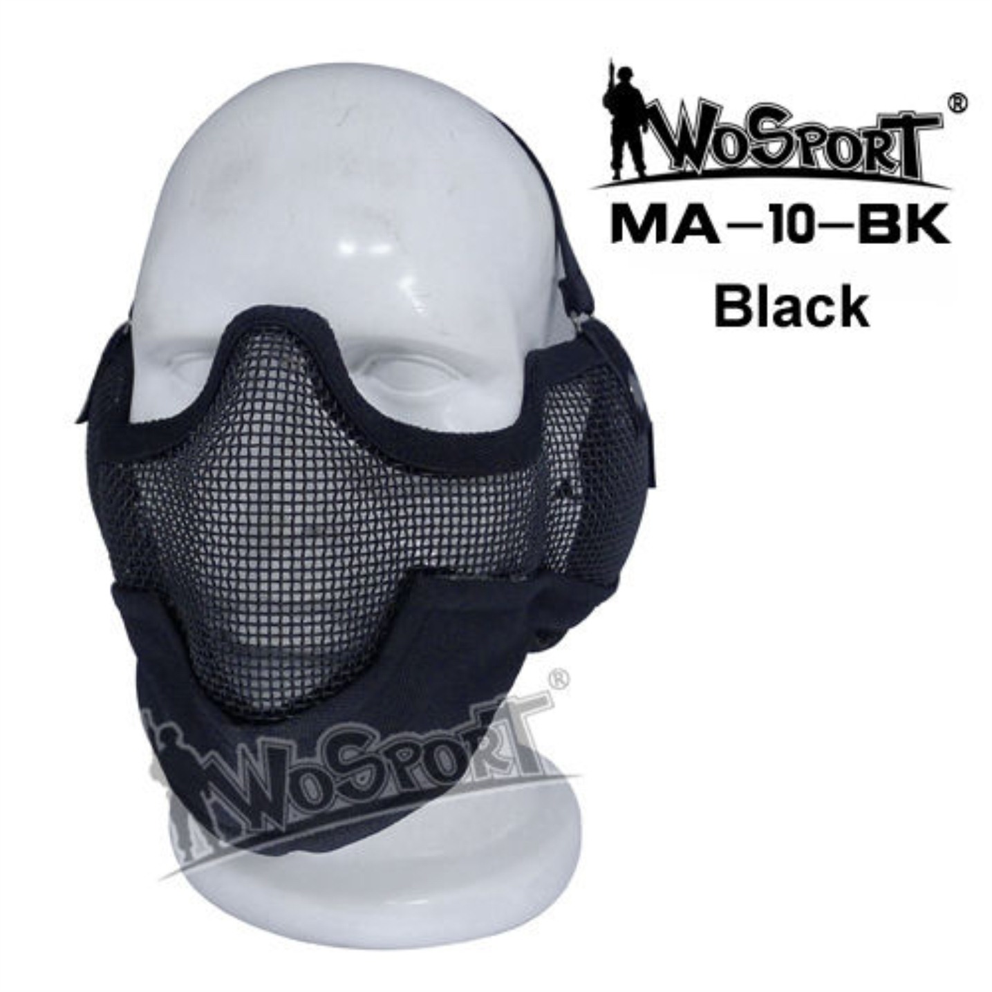 Tactical Outdoor Military Hiking WST Wire Mask Black