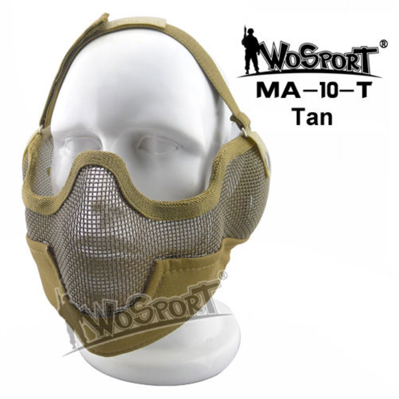 Tactical Outdoor Military Hiking WST Wire Mask Tan