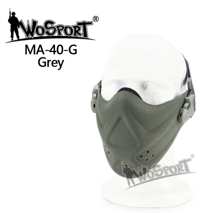 Tactical Outdoor Military Hiking Lightweight Foam Mask Grey