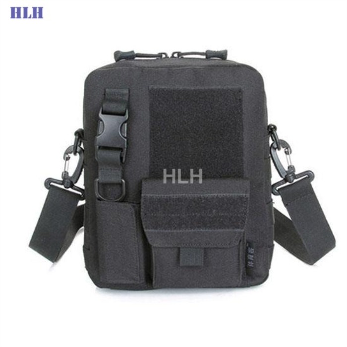 Tactical Military Bag MOLLE System Single Shoulder Packpack Black - Click Image to Close