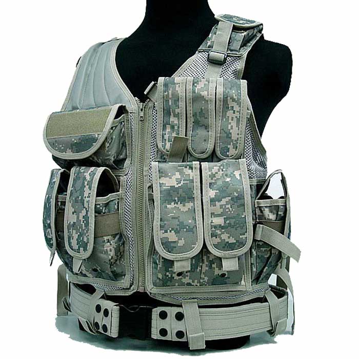 Molle Tactical Vest Military Airsoft Combat Pistol Holster Wist Pouc - Click Image to Close