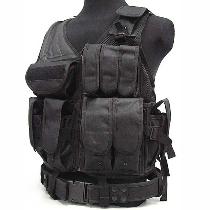 Molle Tactical Vest Military Airsoft Combat Pistol Gun Holster Pouch