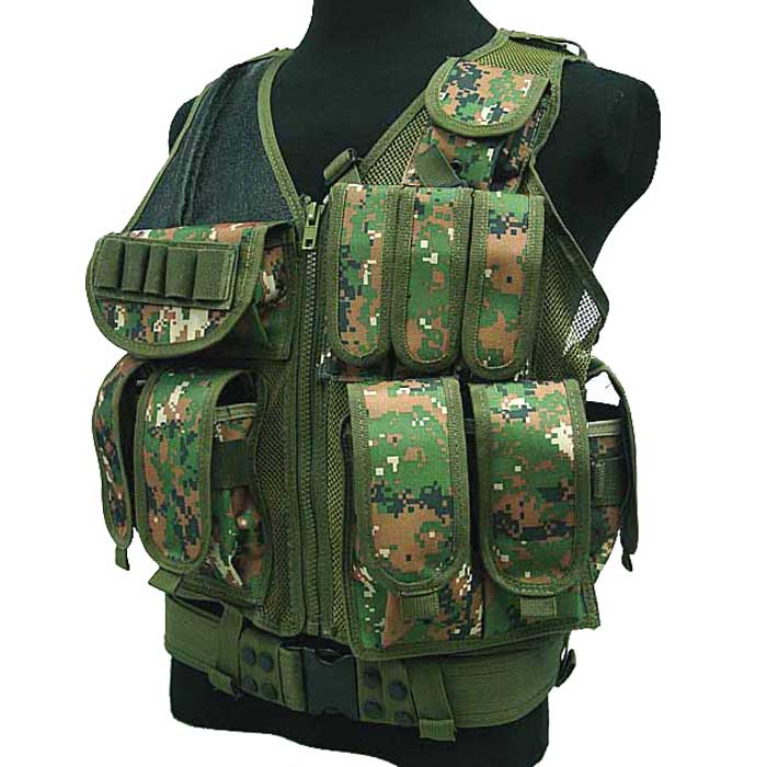 Mesh Tactical Airsoft Hunting Vest Military Combat Vest Molle LBV Ca - Click Image to Close