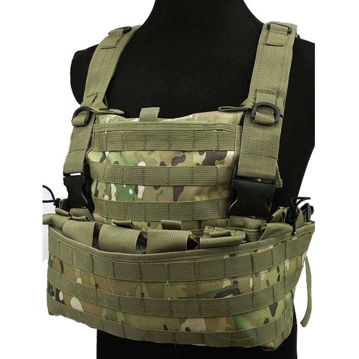 Tactical Module Vest w Water Bag Pouch Military Combat Molle Vest CP