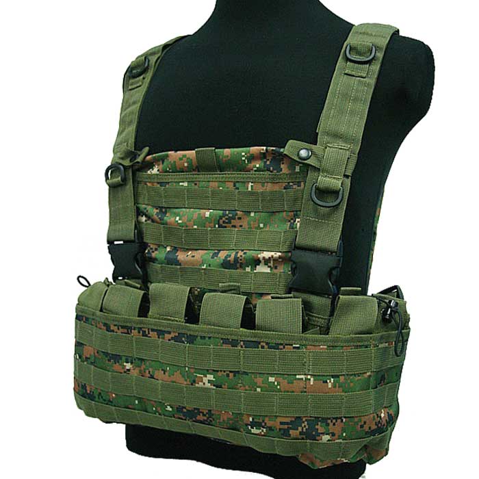 Tactical Module Vest w Water Bag Pouch Military Combat Molle Vest DC