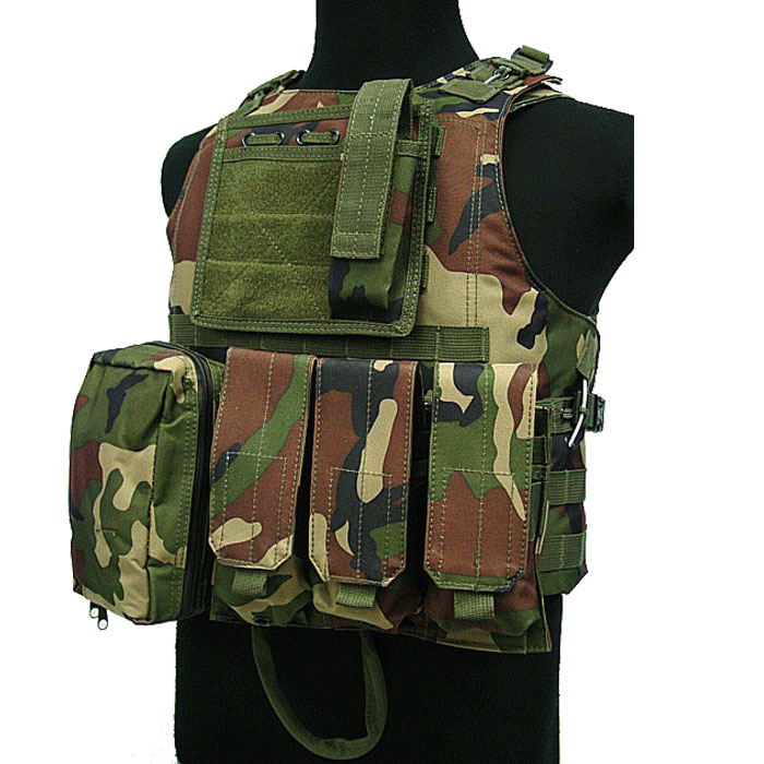 Military Vest Molle Combat Amphibious Tactical Assault Vest w Mag CL