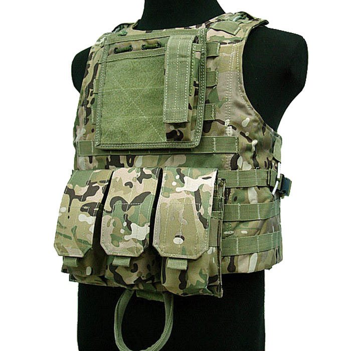 Military Vest Tactical Amphibious Assault Vest Molle Combat w Mag CP